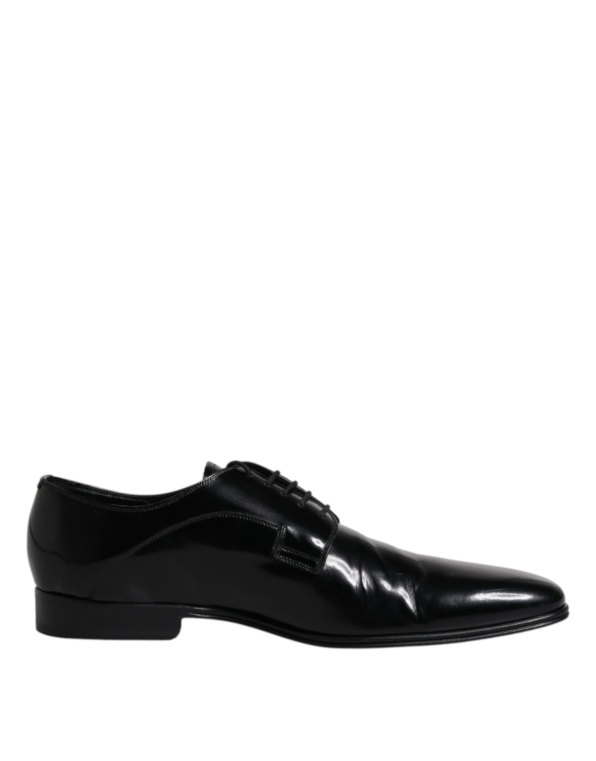 Black Leather Lace Up Derby Formal Shoes