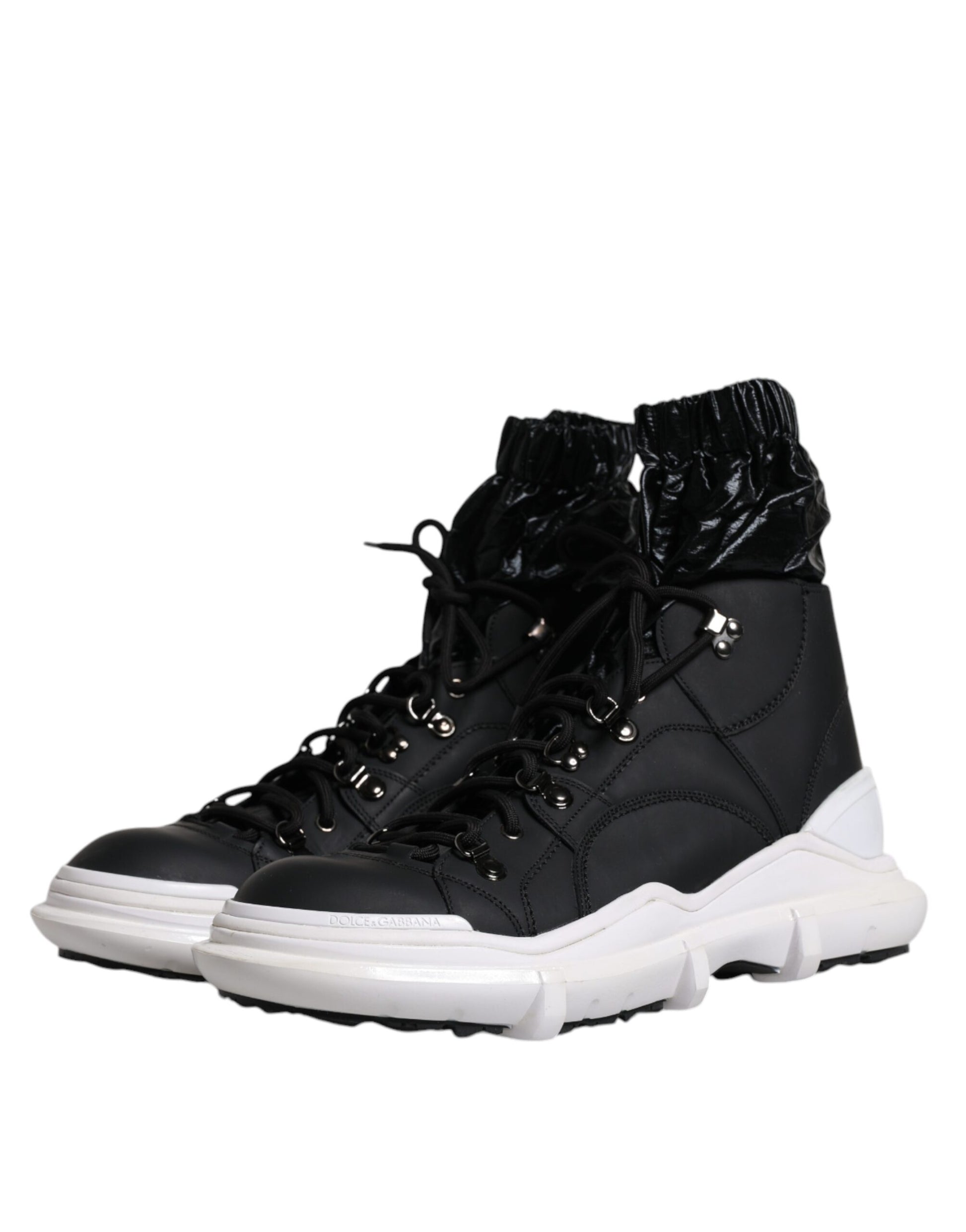 Black Nylon Galileo High Top Sneakers Shoes