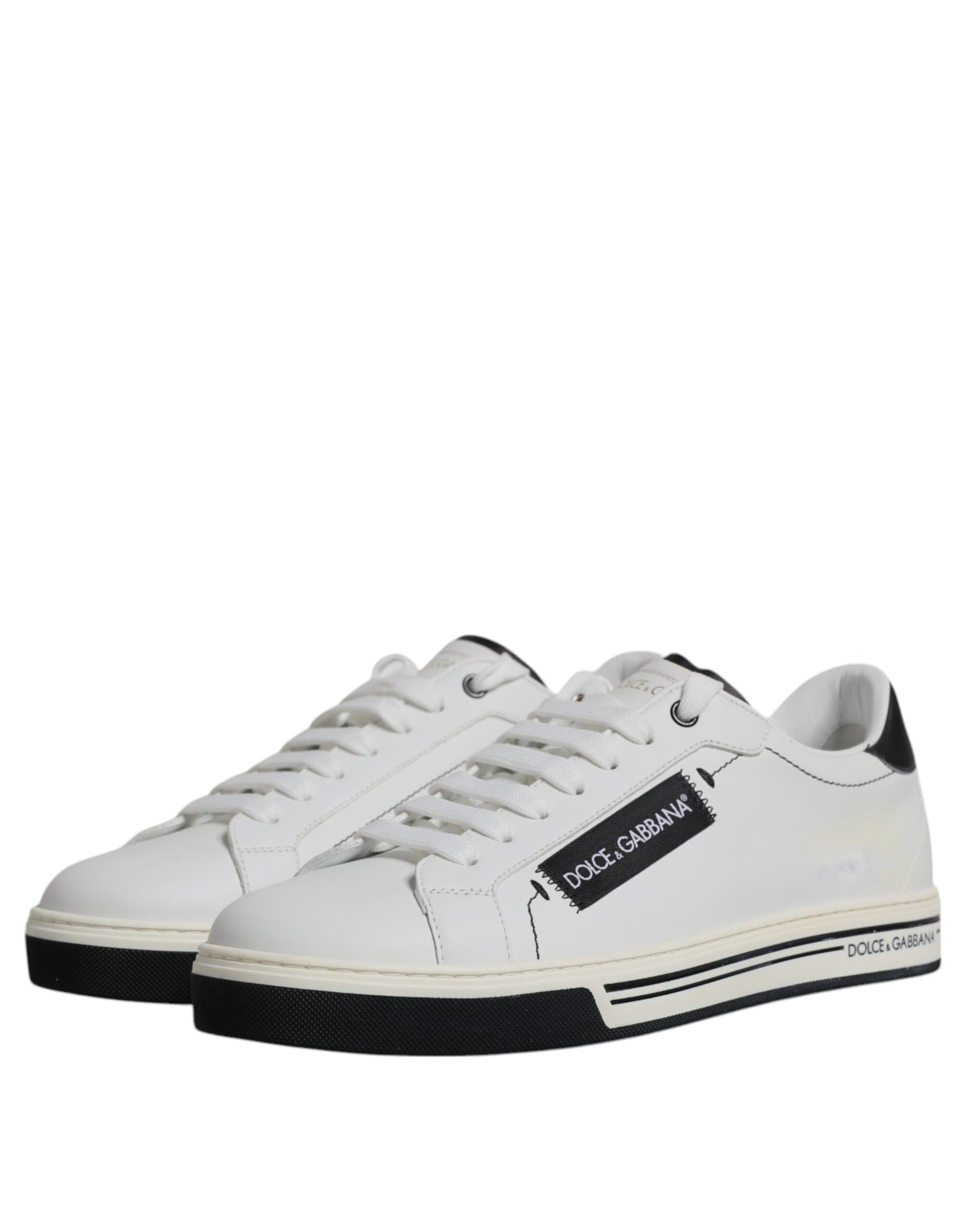 White Leather Low Top Men Sneakers Shoes