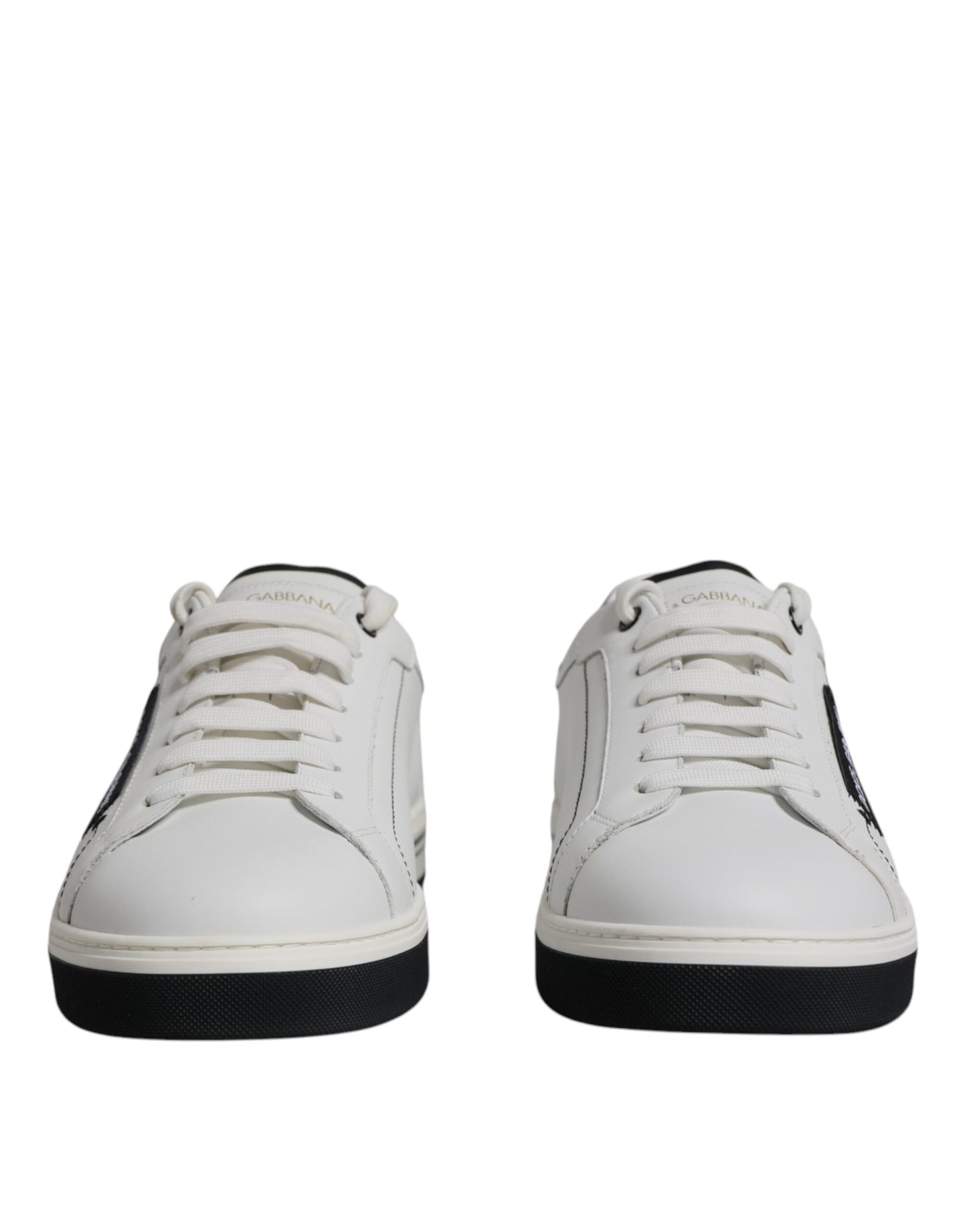 White Leather Low Top Men Sneakers Shoes