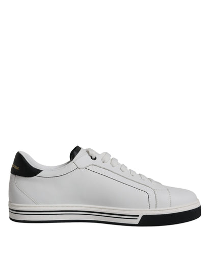 White Leather Low Top Men Sneakers Shoes