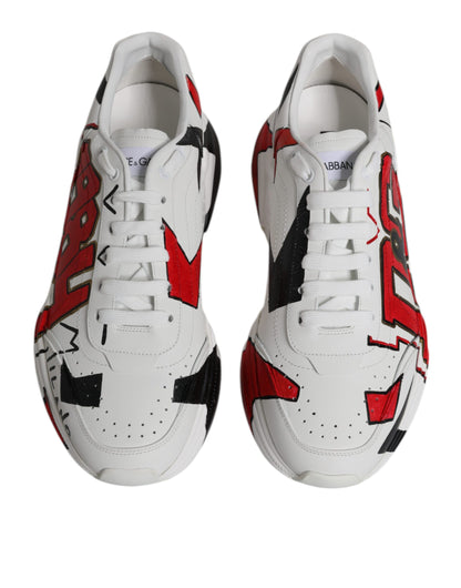 White Daymaster Hand Painted Sneakers Shoes