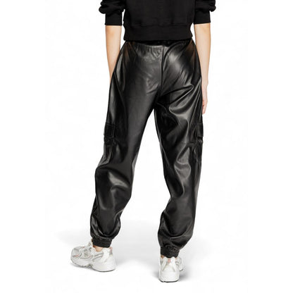 Black Polyester Jeans & Pant