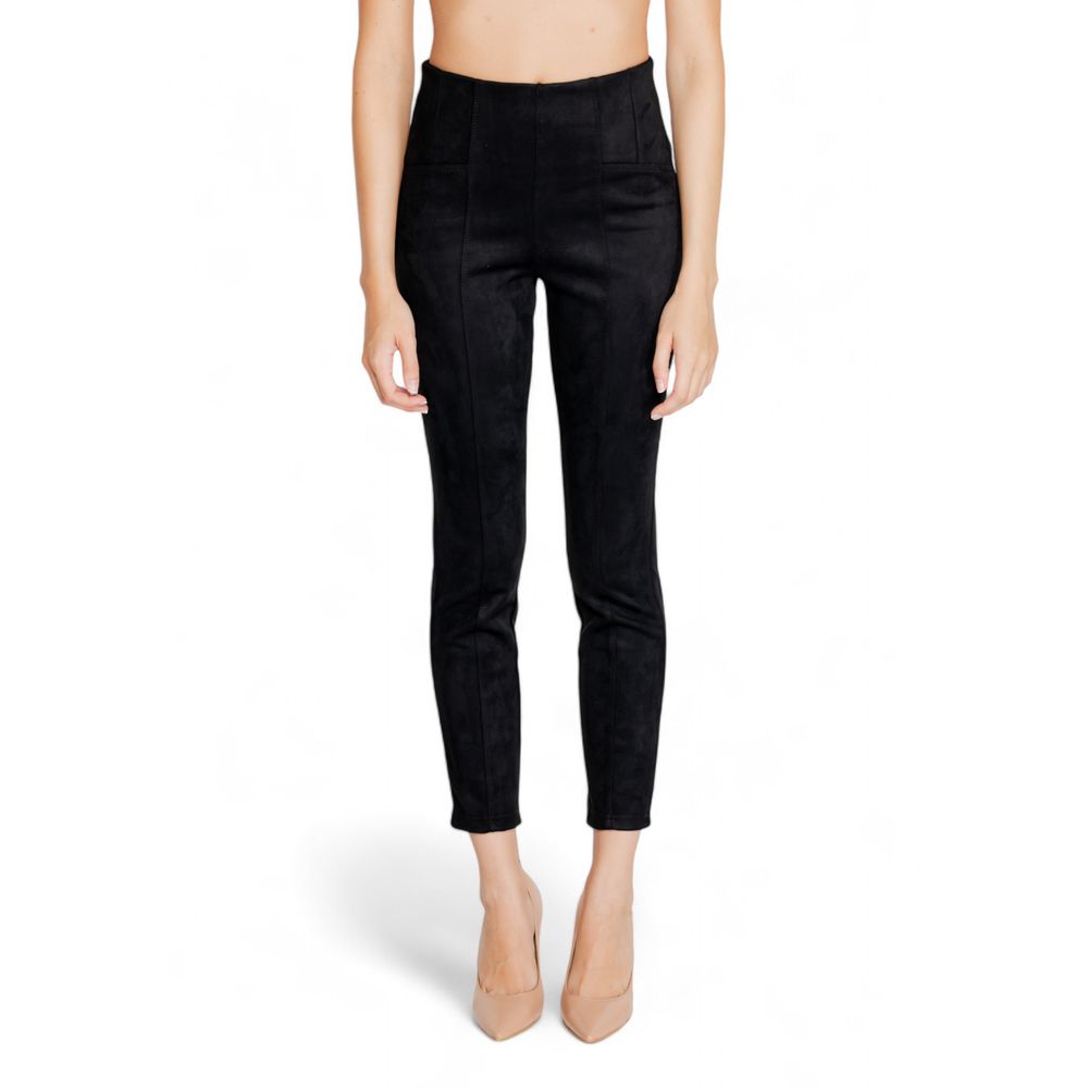 Black Polyester Jeans & Pant