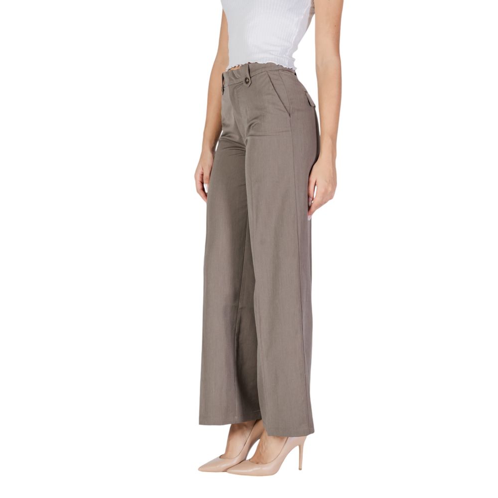 Gray Polyester Jeans & Pant