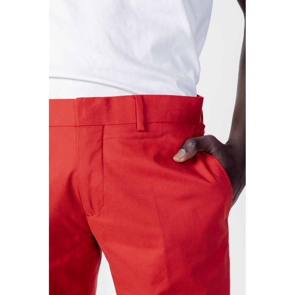 Red Cotton Jeans & Pant