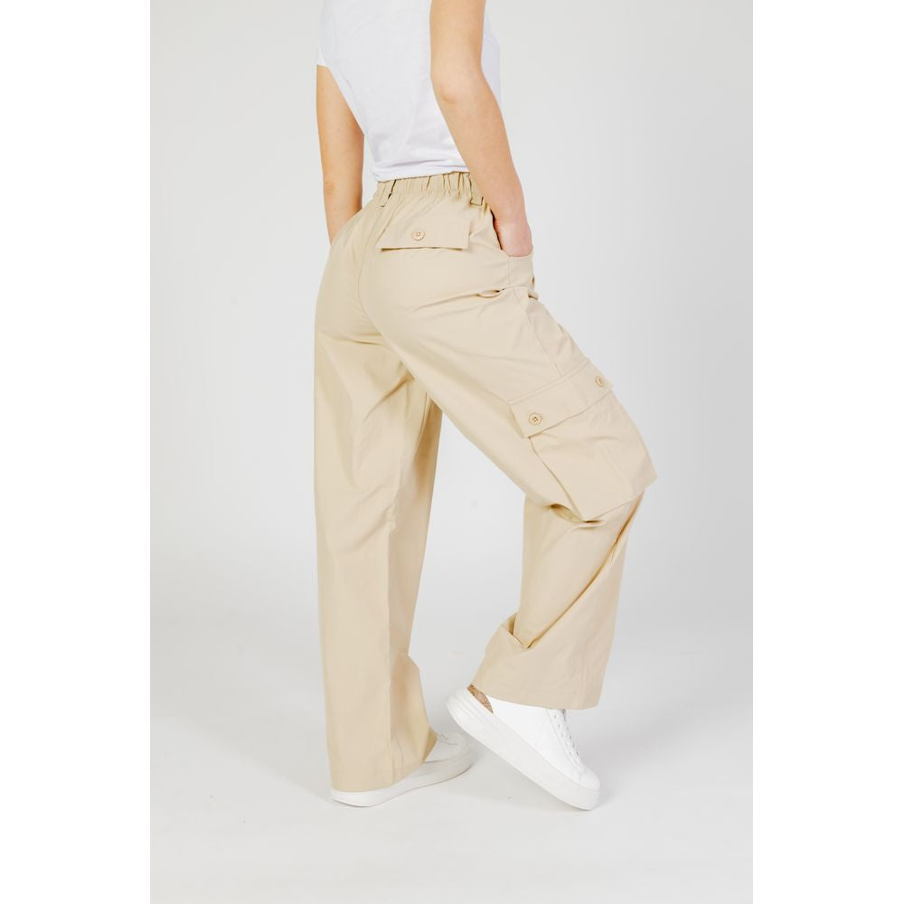 Beige Cotton Jeans & Pant