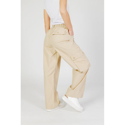 Beige Cotton Jeans & Pant