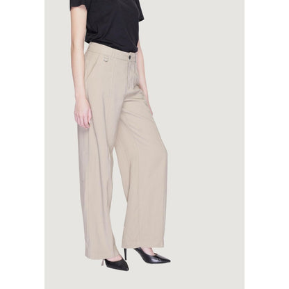 Beige Viscose Jeans & Pant