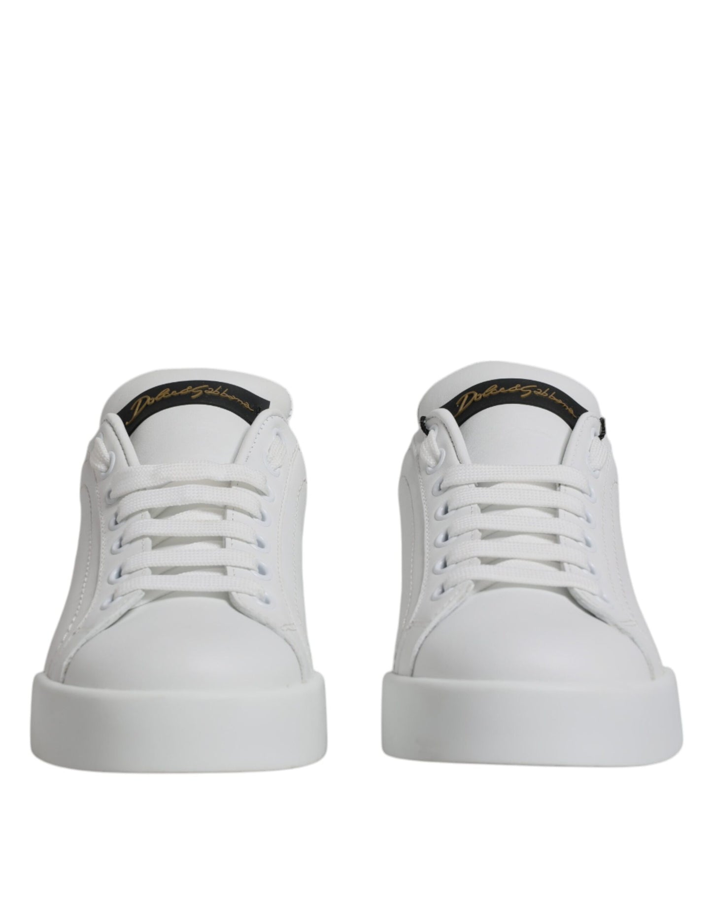 White Leather Classic Low Top Sneakers Shoes