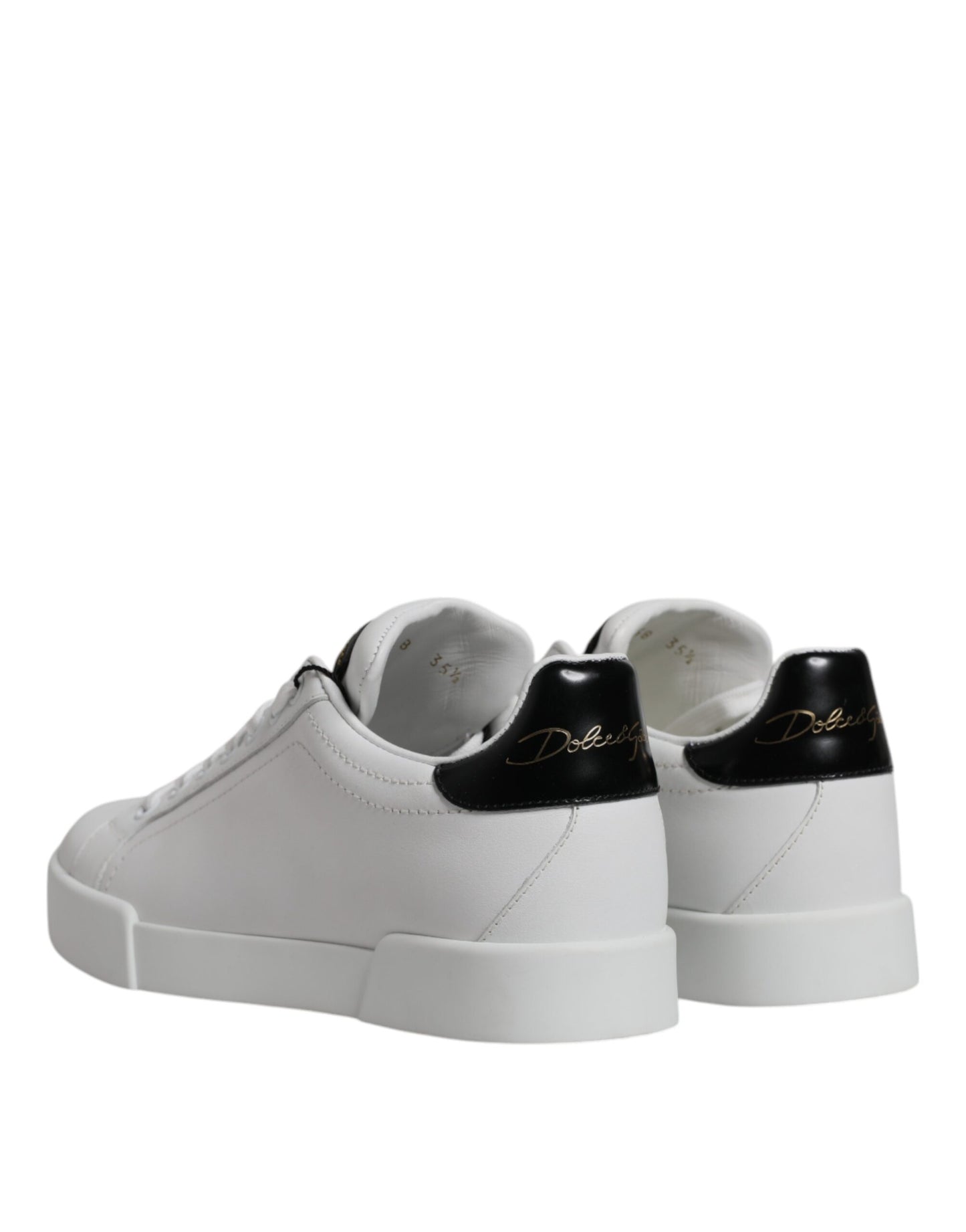 White Leather Classic Low Top Sneakers Shoes