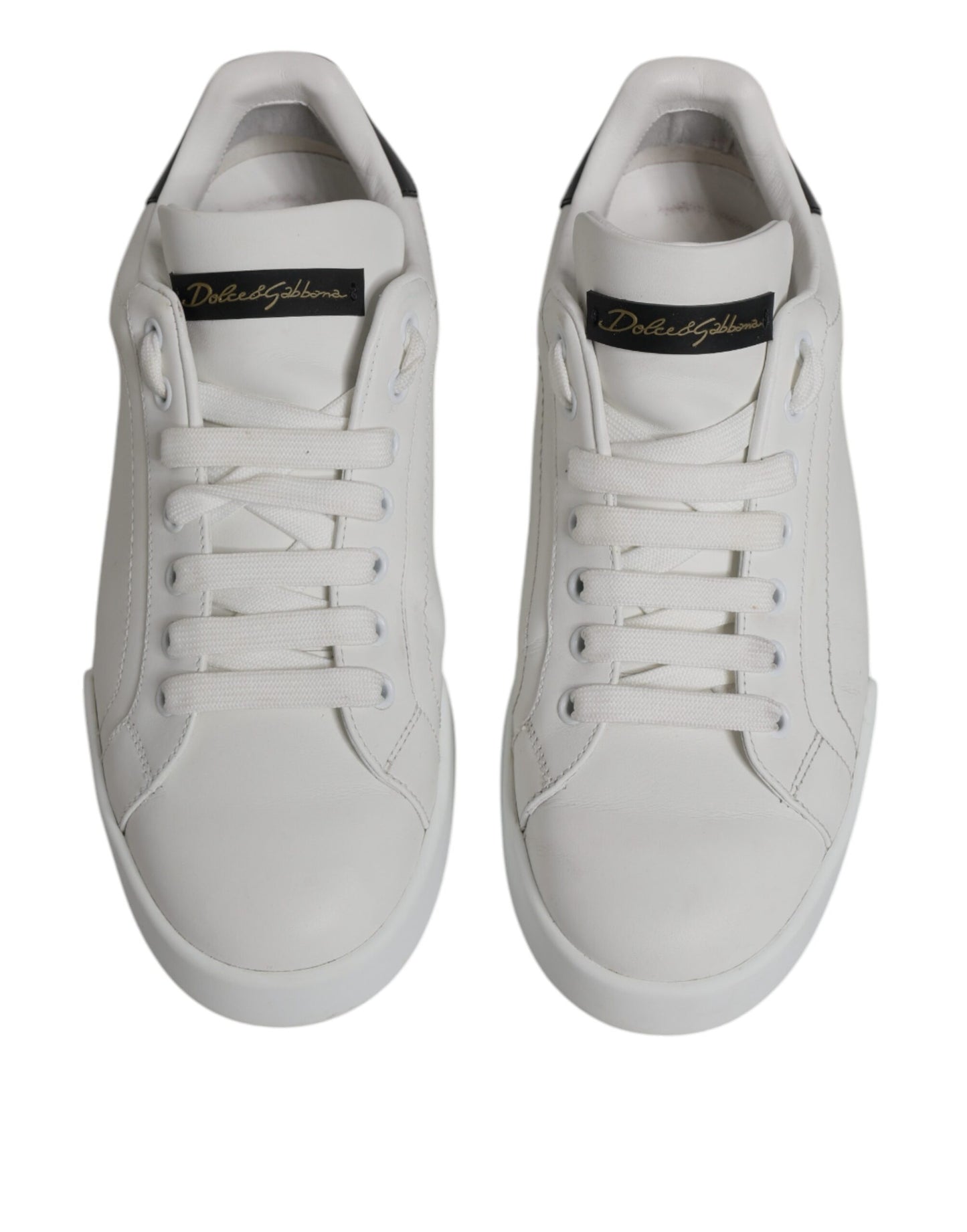 White Leather Classic Low Top Sneakers Shoes