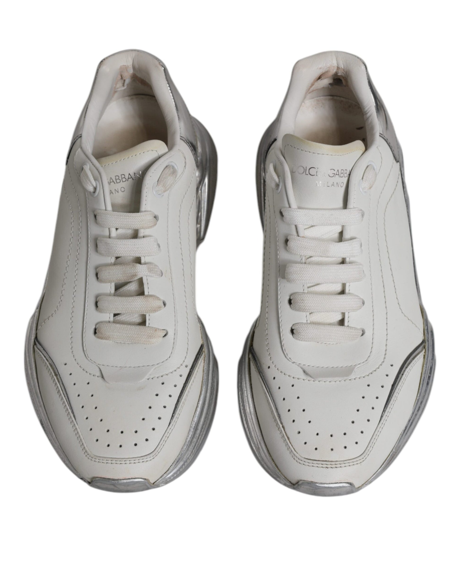 White Silver Daymaster Low Top Sneakers Shoes