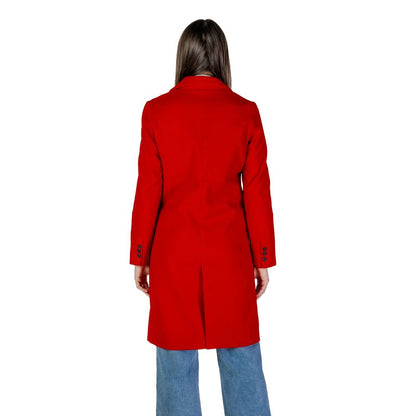 Red Polyester Coat