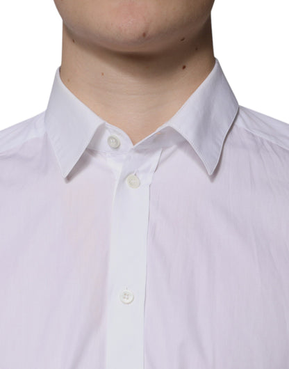 White Cotton Long Sleeve Formal Dress Shirt