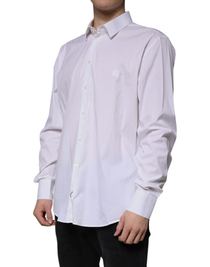 White Cotton Slim Fit MARTINI Dress Shirt