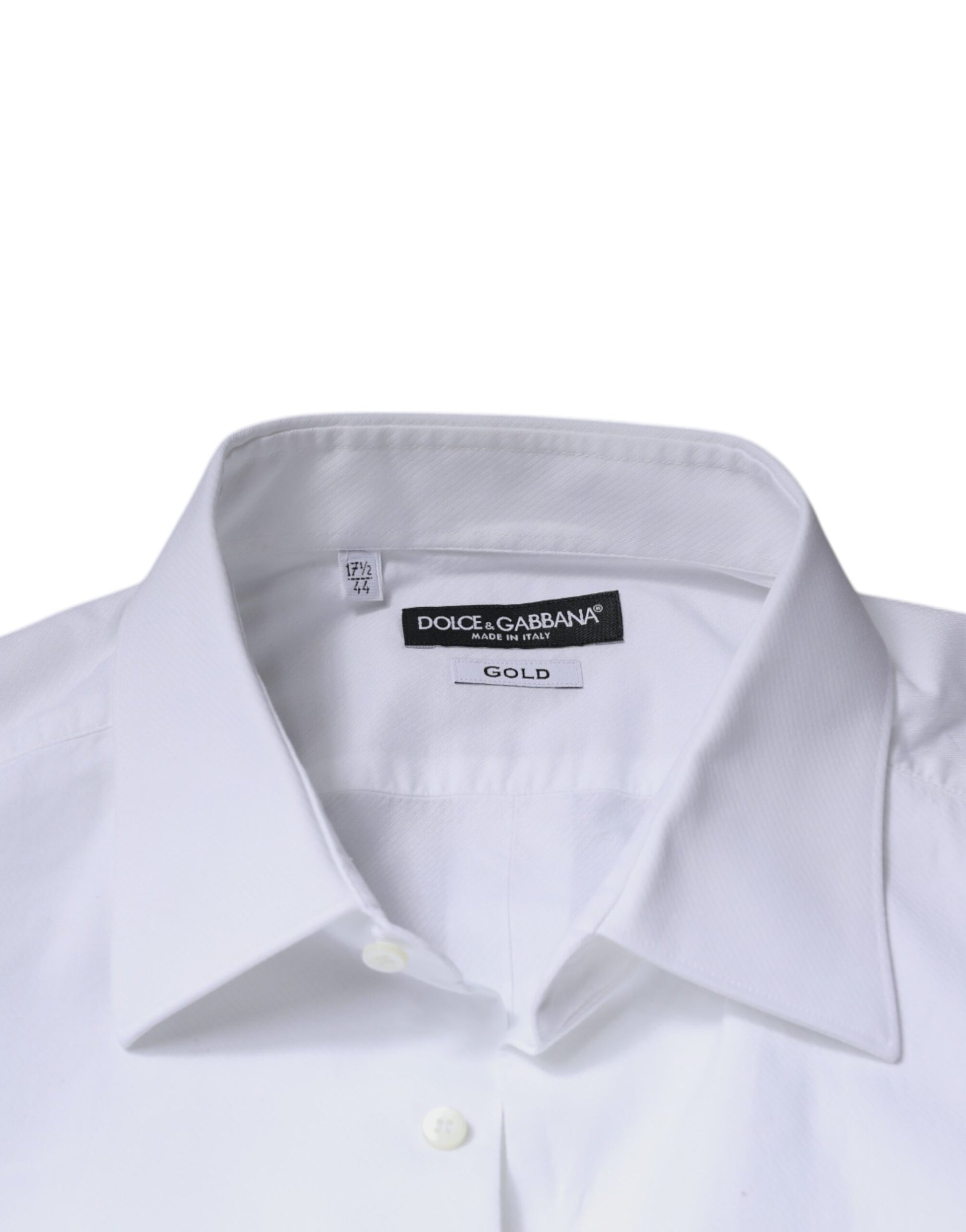 White Bib Cotton Poplin GOLD Formal Shirt