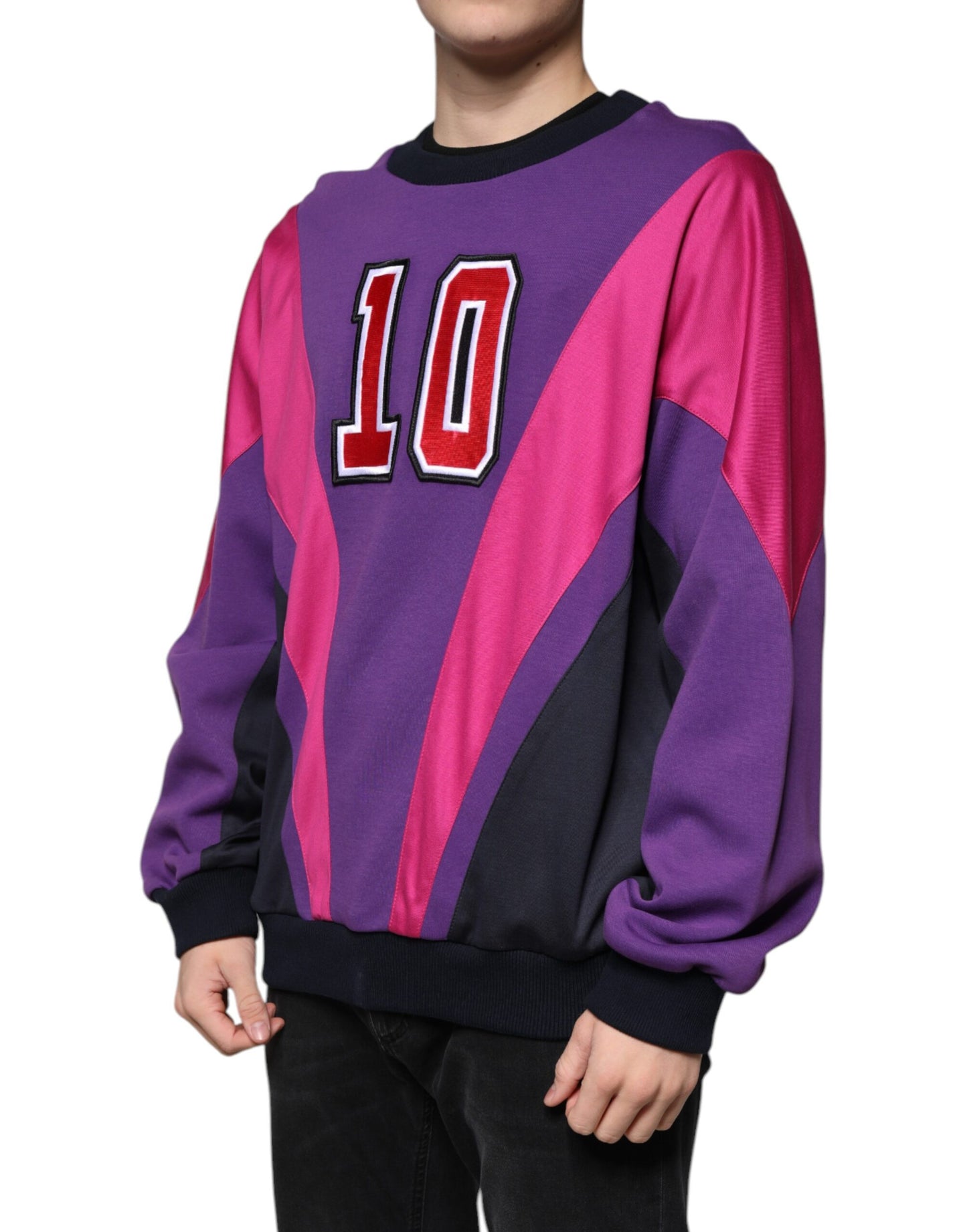 Multicolor Crew Neck Men Sweatshirt Sweater