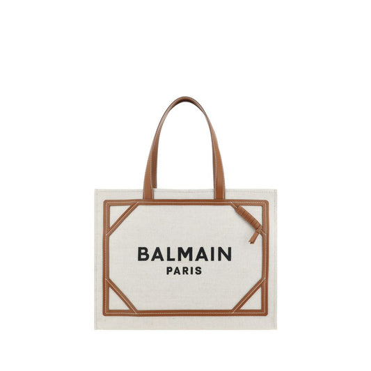 Beige Cotton Shoulder Bag