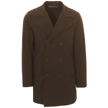Brown Recycled Polyester Men Jacket