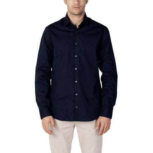 Blue Cotton Dress Shirt
