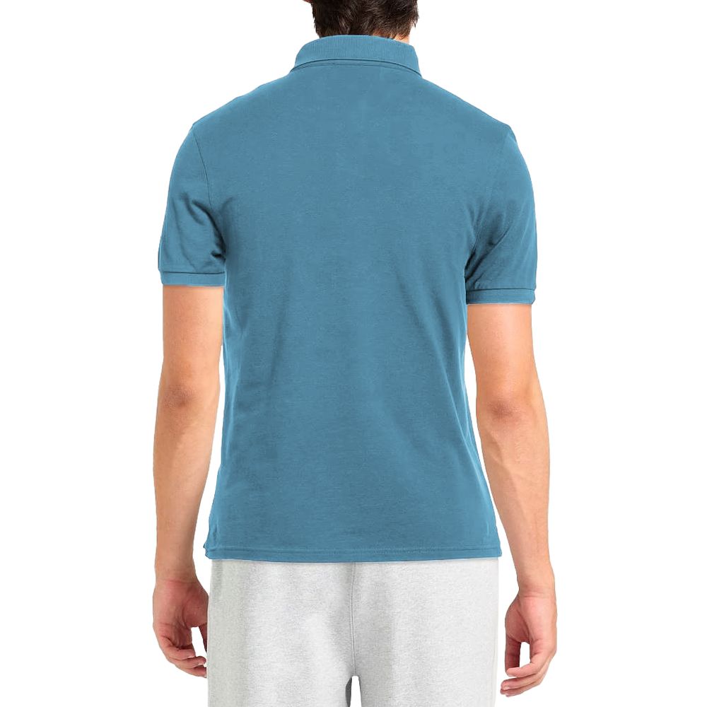 Blue Cotton Polo Shirt