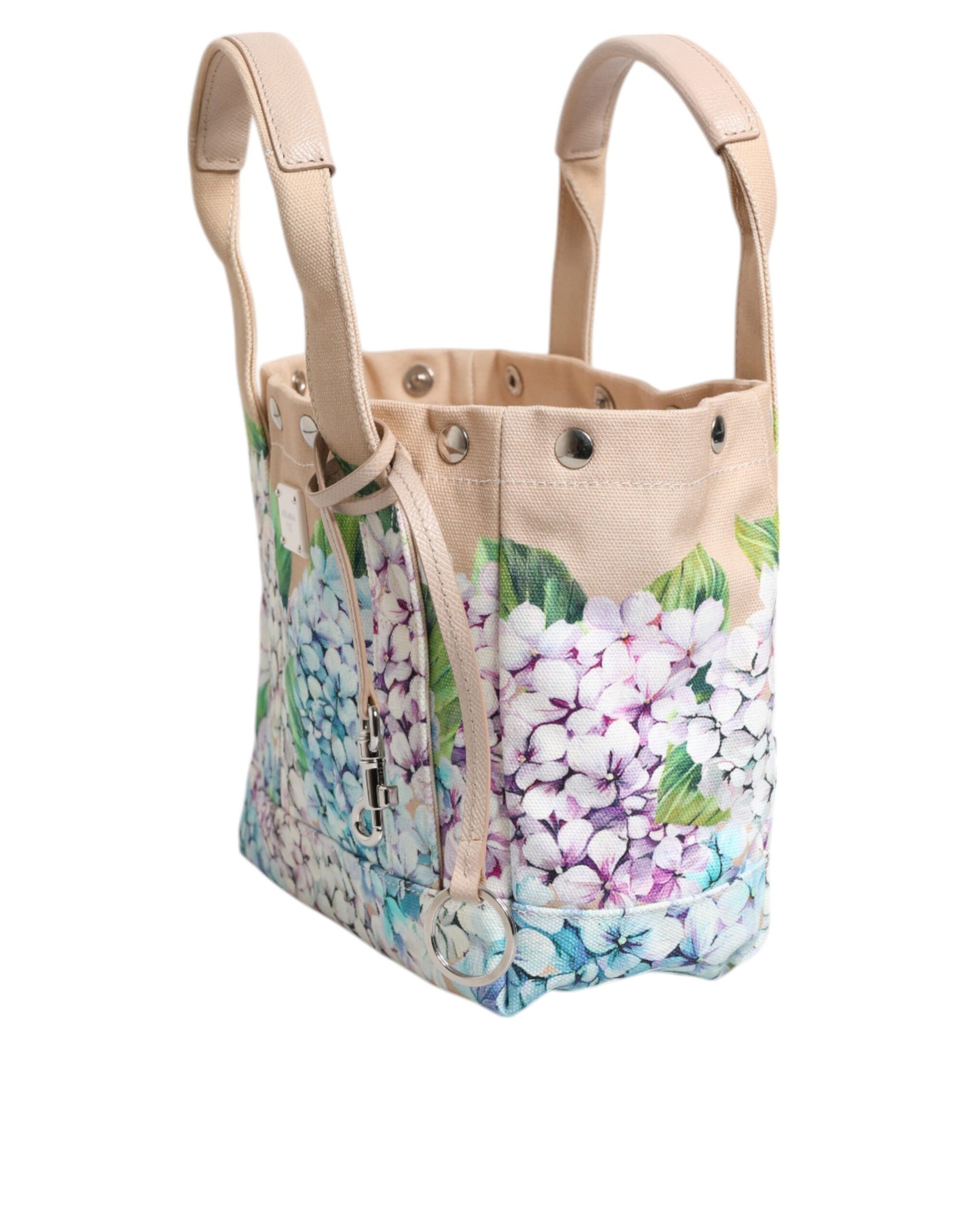 Multicolor Floral Canvas TANIA Top Handle Tote Bag