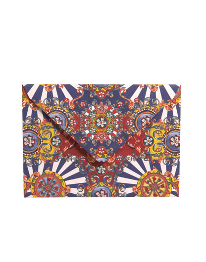 Multicolor Carretto Siciliano Envelope Post Card Holder