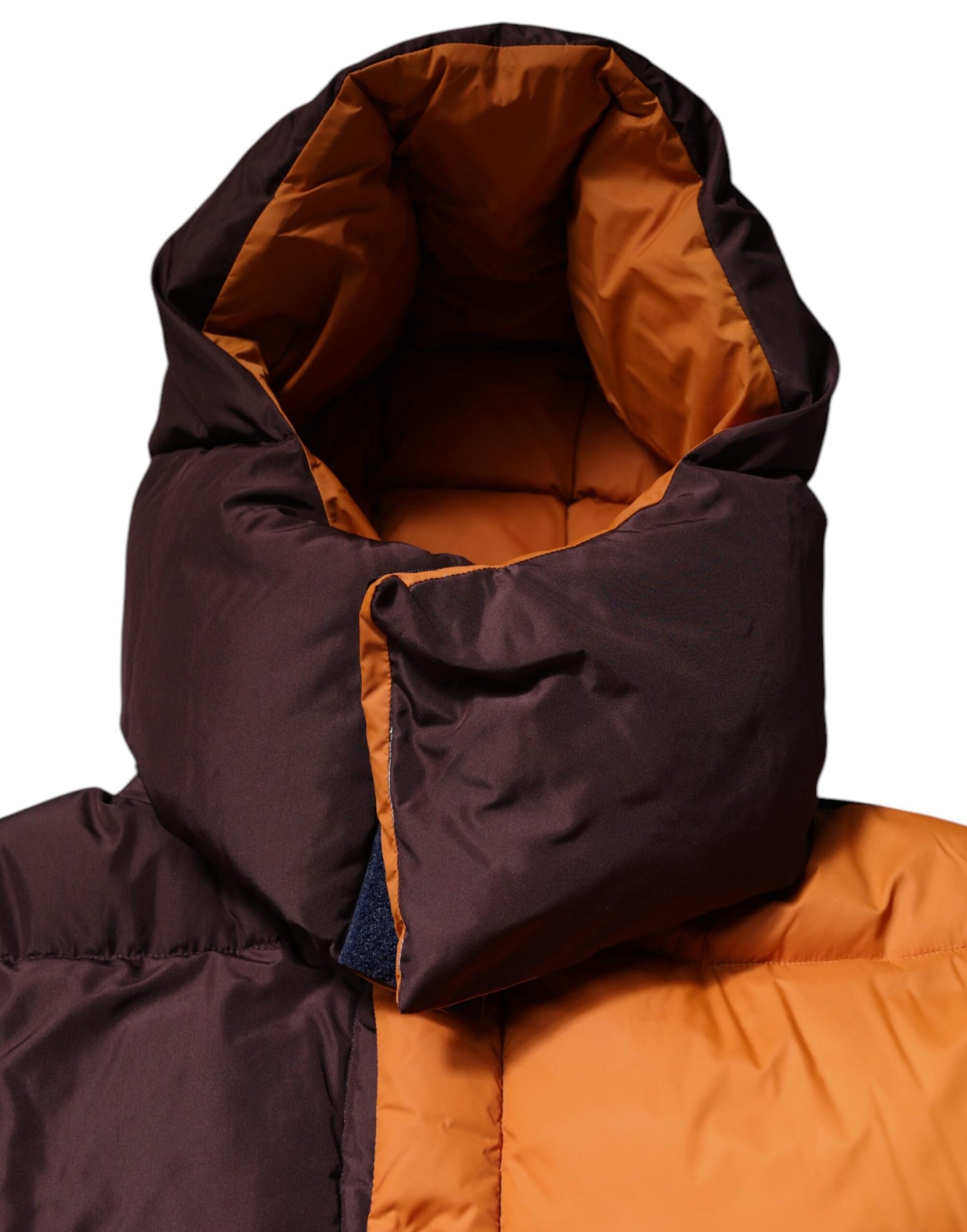 Multicolor Quilted Hooded Puffer Jacket