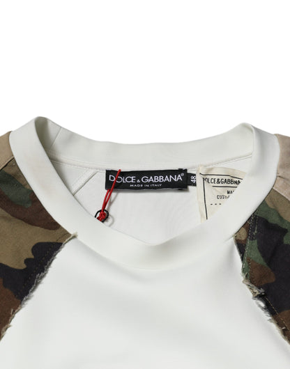 Multicolor Patchwork Cotton Crew Neck Sweater