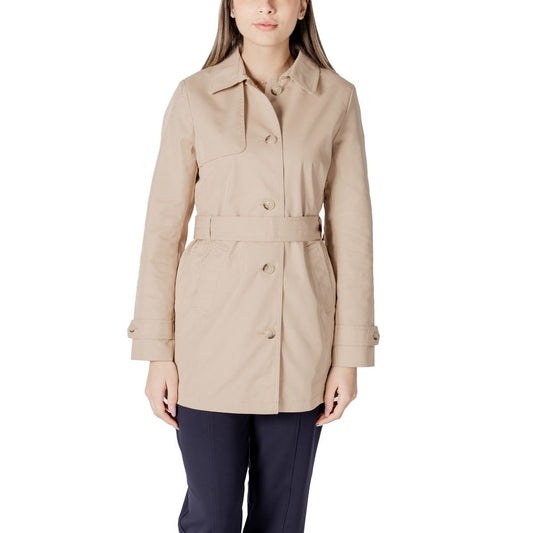 Beige Cotton Jackets & Coat