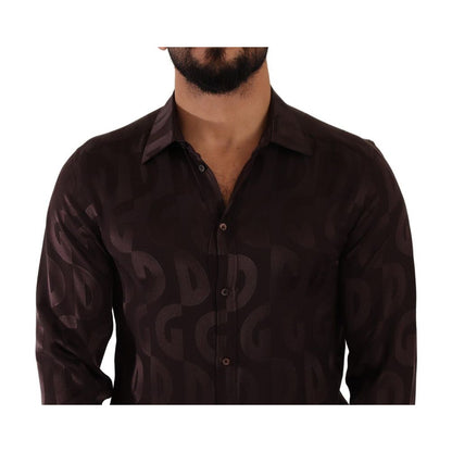 Bordeaux Silk Dress Shirt