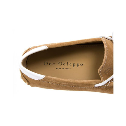 Beige Leather Moccassin