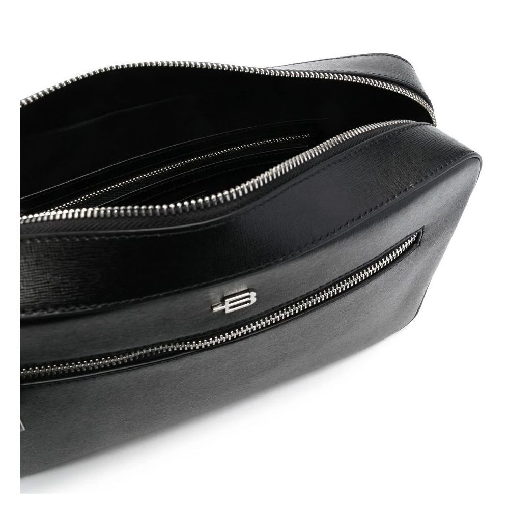 Black Calfskin Messenger Bag
