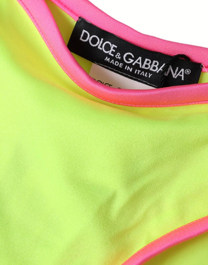 Yellow Pink Nylon Swimwear Bottom Beachwear Bikini