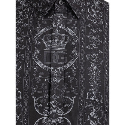 Gray Silk Pattern Shirt