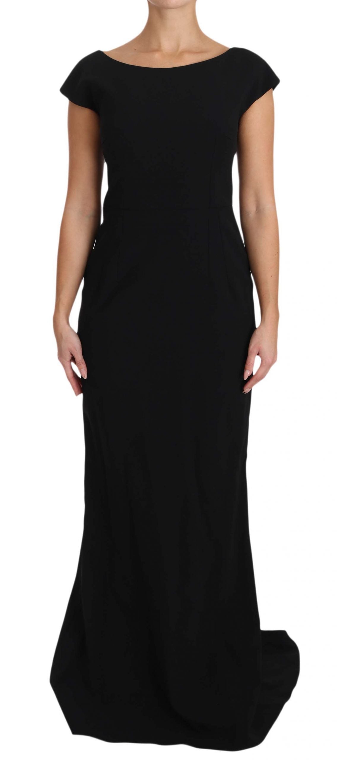 Elegant Black Maxi Sheath Dress