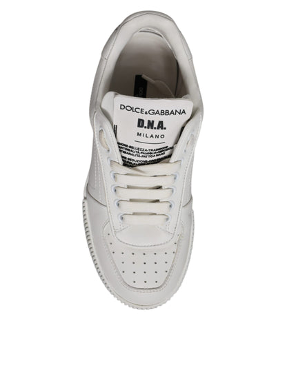White Miami Leather Low Top Sneakers Shoes