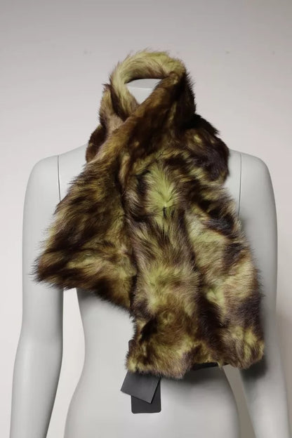 Multicolor Fur Shawl Neck Wrap Cover Collar Scarf