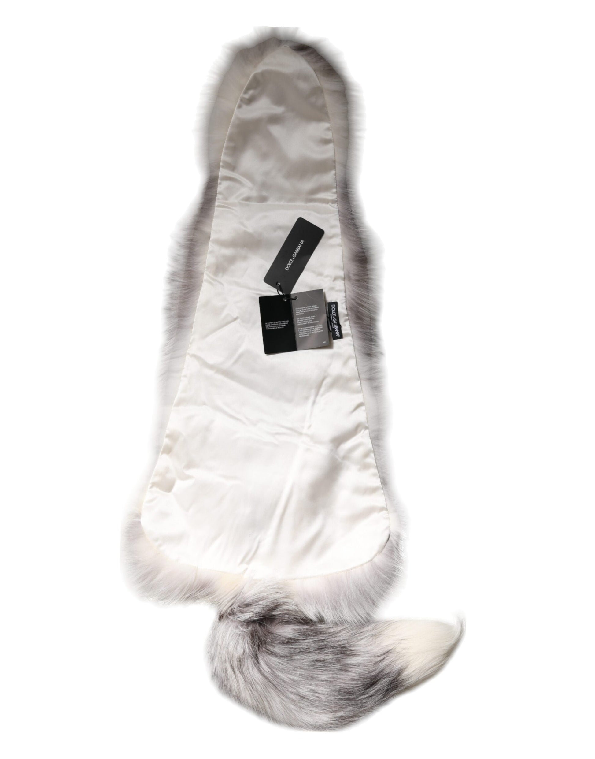 White Fox Fur Neck Wrap Warmer Winter Scarf