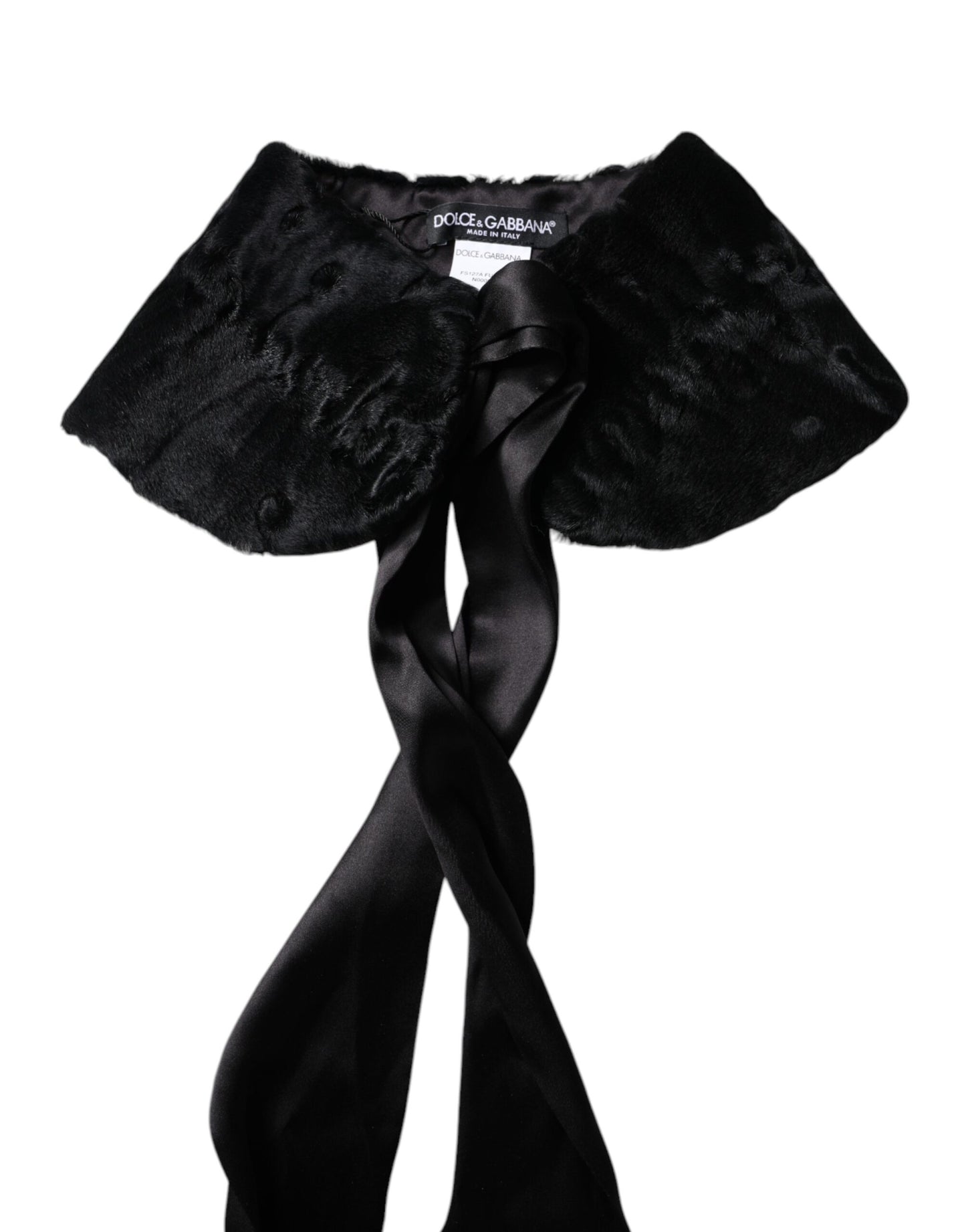 Black Lamb Fur Women Neck Warmer Winter Scarf