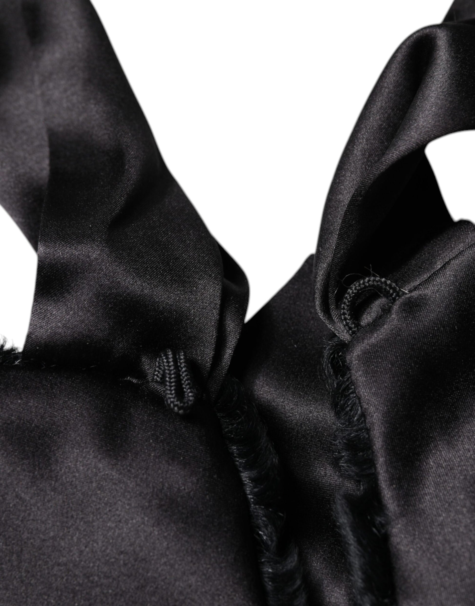 Black Lamb Fur Women Neck Warmer Winter Scarf