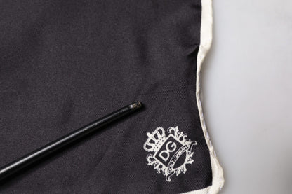 Black Crown Logo Square Handkerchief Scarf