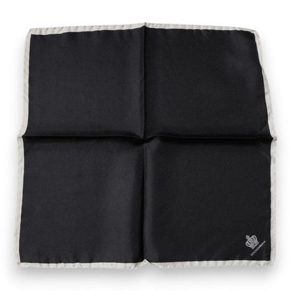 Black Crown Logo Square Handkerchief Scarf