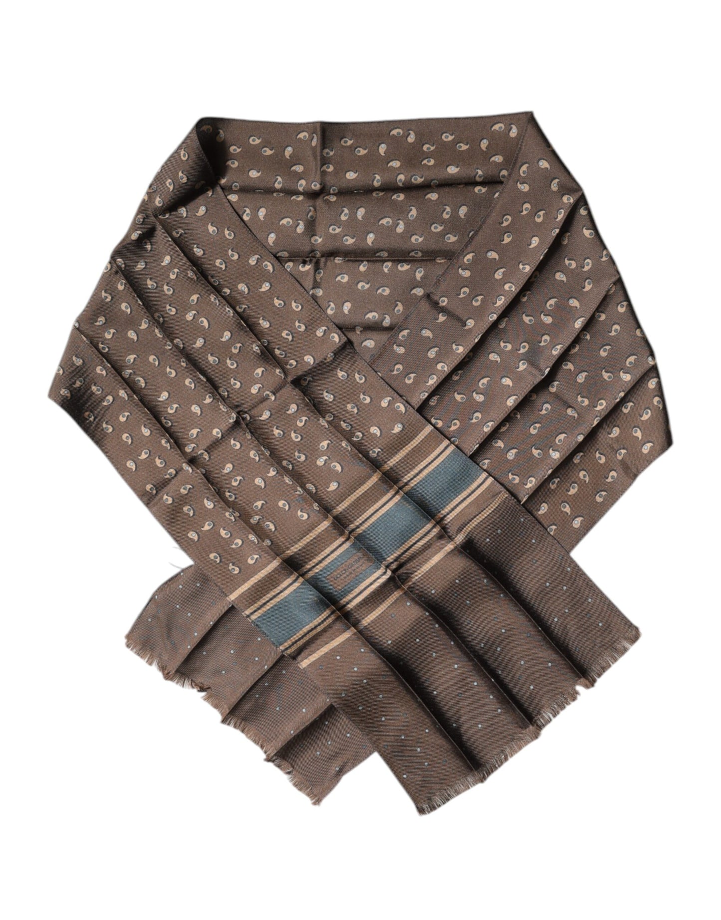 Brown Fantasy Silk Neck Wrap Shawl Scarf