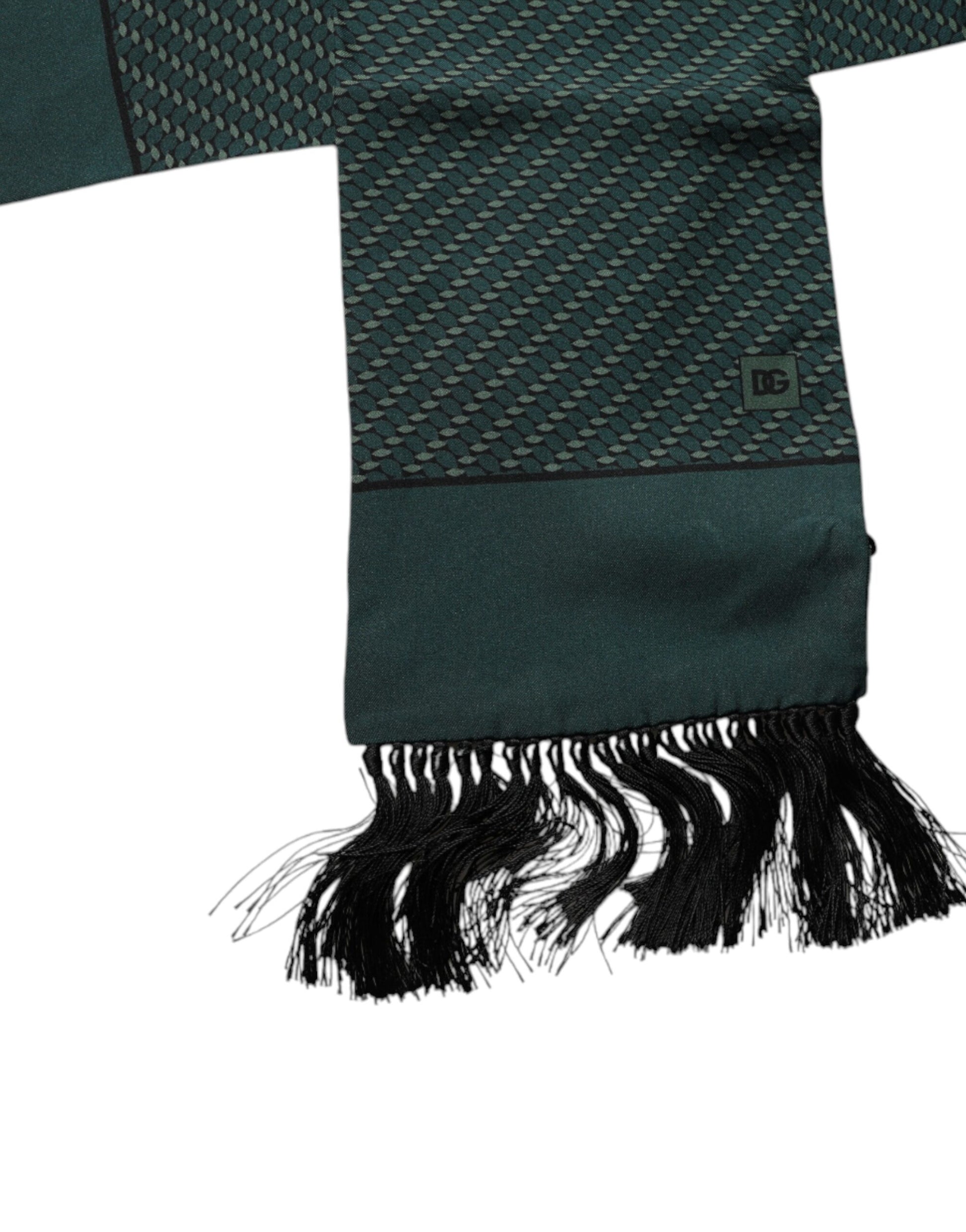 Dark Green Fantasy Fringes Neck Wrap Scarf