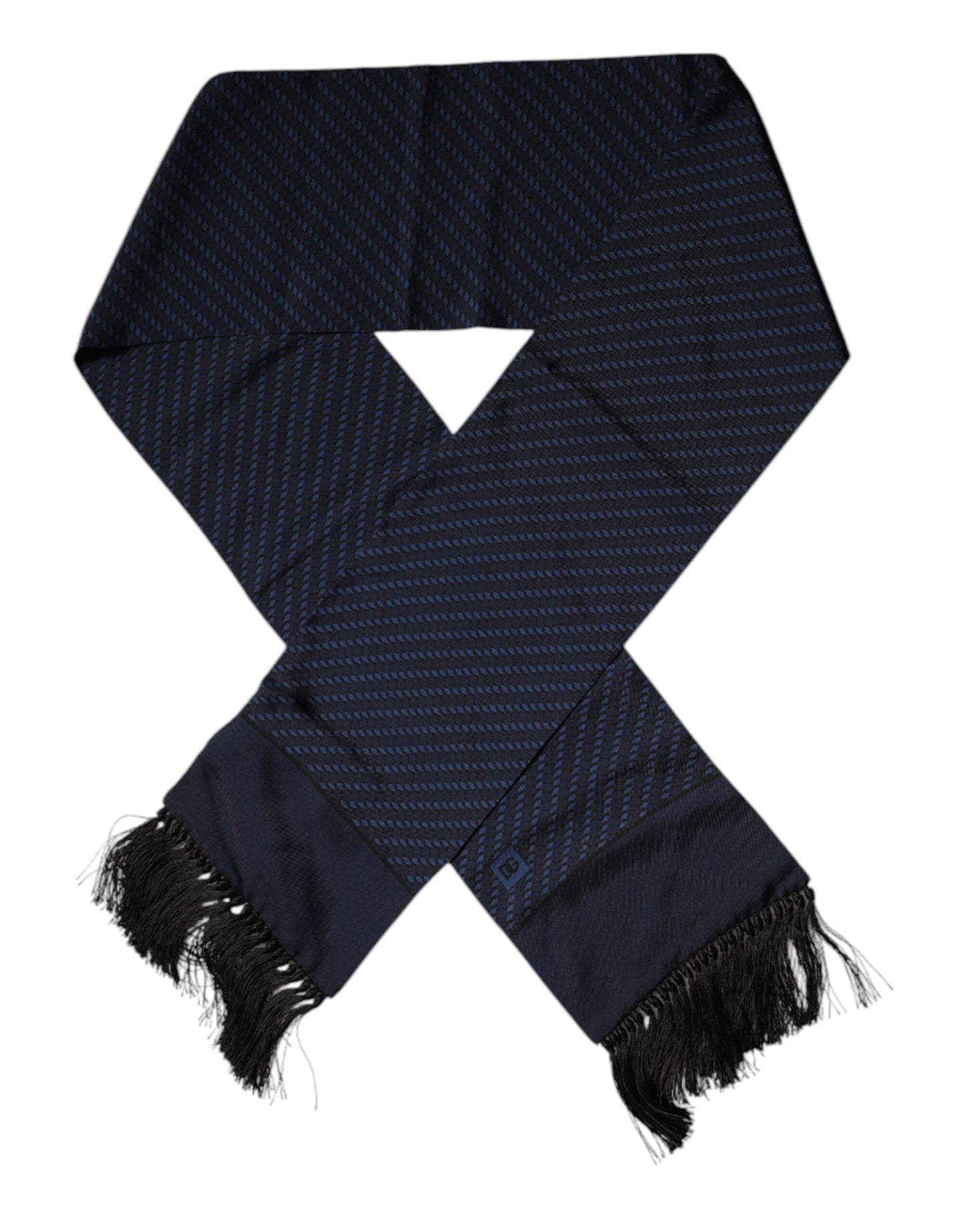 Dark Blue Fantasy Fringes Neck Wrap Scarf