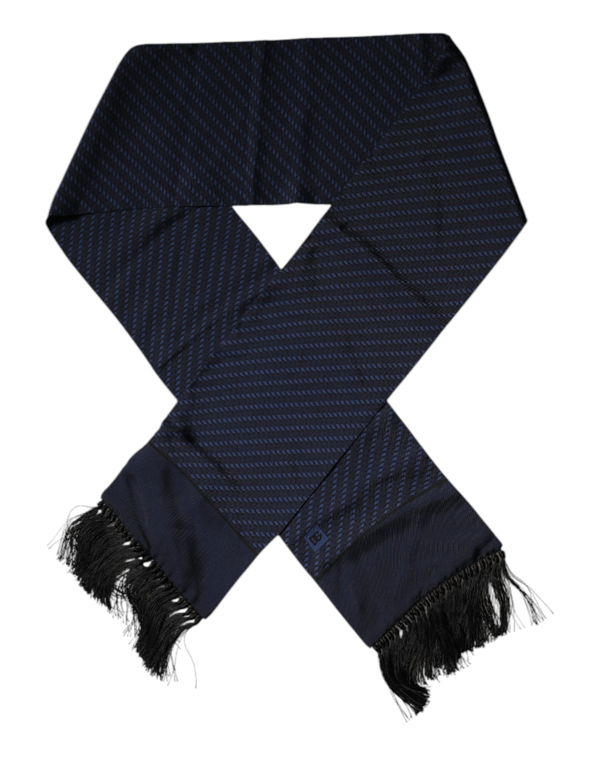 Dark Blue Fantasy Fringes Neck Wrap Scarf