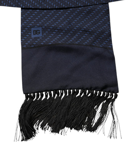 Dark Blue Fantasy Fringes Neck Wrap Scarf