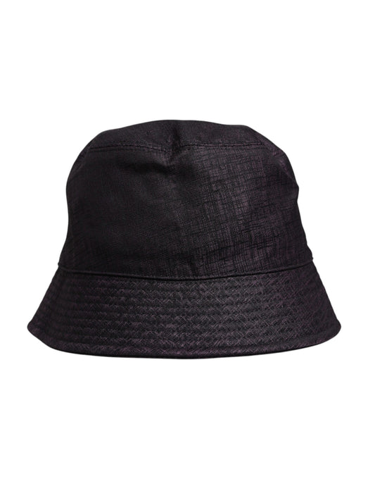 Black Wide Brim Nylon Bucket Hat